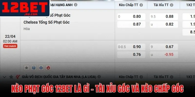 Kèo Phạt Góc 12BET | Phân Tích Chiến Thuật Bắt Tài Góc Chuẩn 2 Kèo phạt góc 12BET - tài xỉu góc và chấp góc hai cơ chế hoàn toàn khác nhau